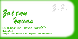 zoltan havas business card